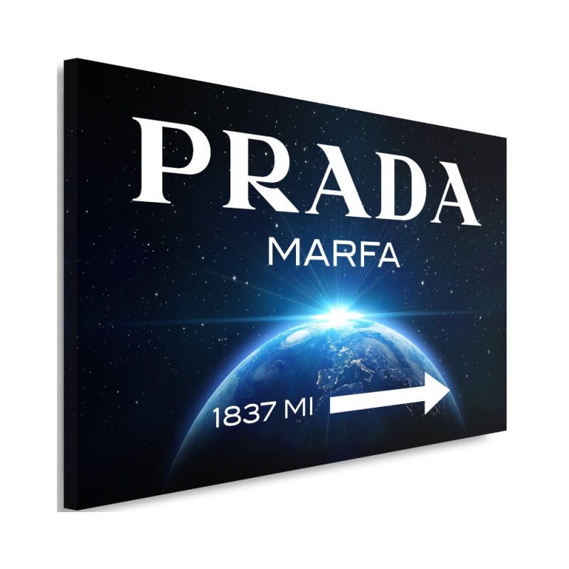 Obraz na płótnie glamour - Prada Marfa Niebieski | FEEBY