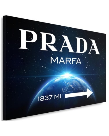 Glamour canvas painting - Prada Marfa Blue | FEEBY