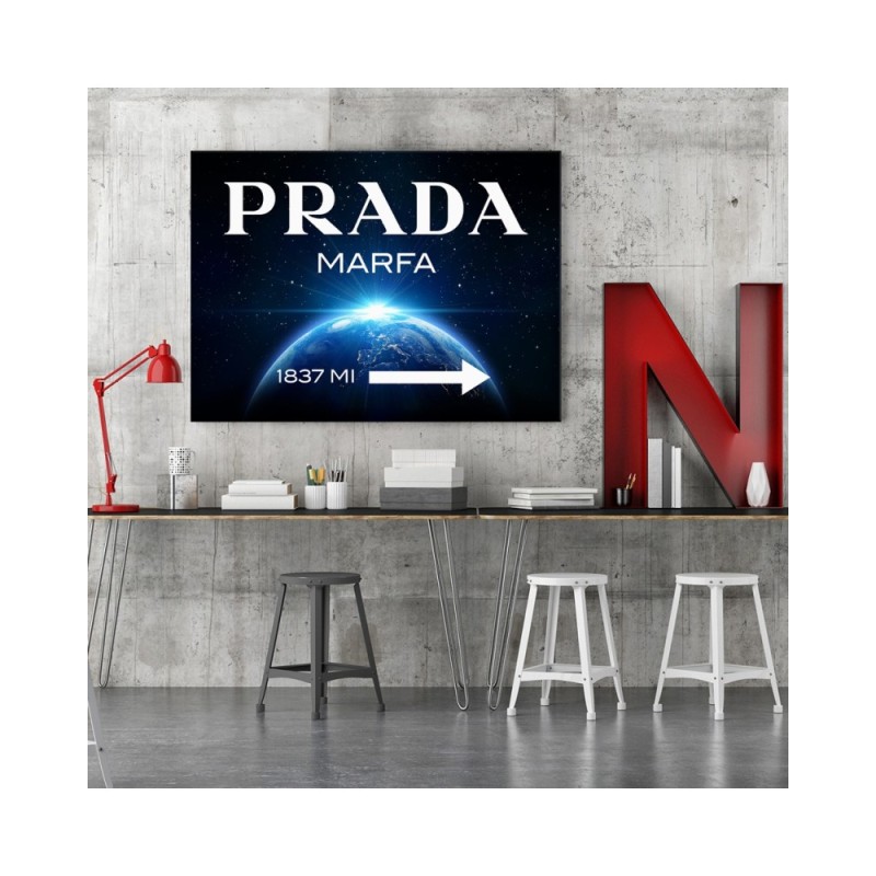 Modernes Wandbild - Untertitel Blau | Feeby