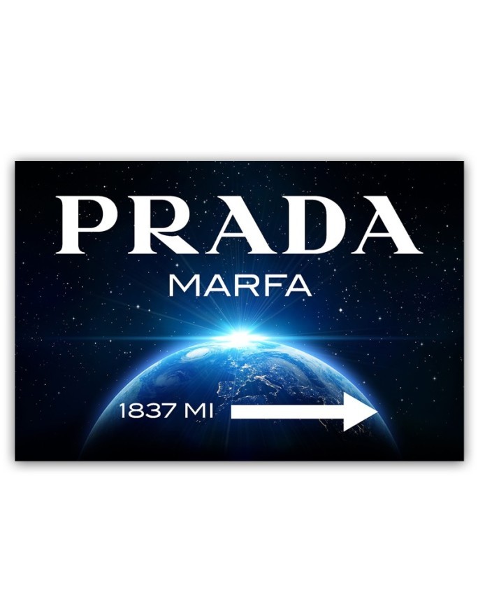 Obraz na płótnie glamour - Prada Marfa Niebieski | FEEBY