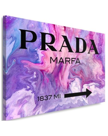 Glamour canvas painting - Prada Marfa Purple | FEEBY