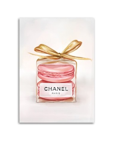 Canvas prints for bedroom glamour - Perfume bottle with macarons | FEEBY