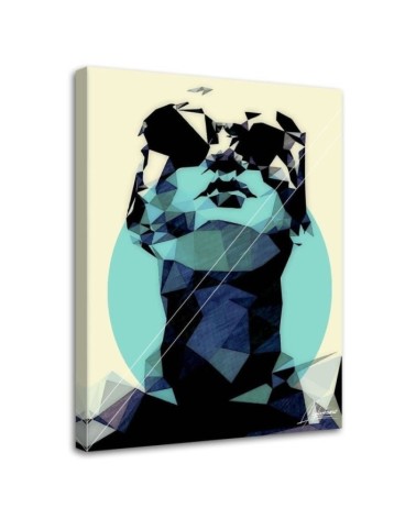 Stylish Canvas paintings for the living room - Woman and blue Cantu wheel | FEEBY