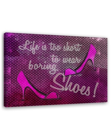 Modern paintings - Lettering and pink stilettos by Andrea Haase | FEEBY
