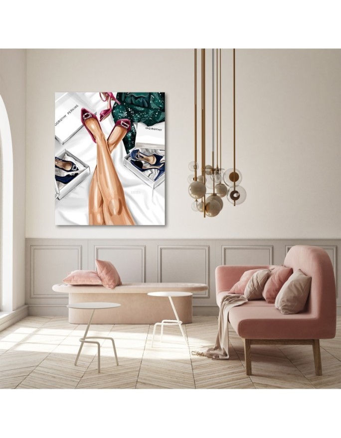 Canvas prints for bedroom glamour - Shoes fashion woman's legs | FEEBY