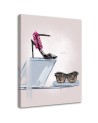 Eleganckie obrazy do sypialni - Szpilki i okulary glamour | FEEBY
