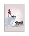 Eleganckie obrazy do sypialni - Szpilki i okulary glamour | FEEBY
