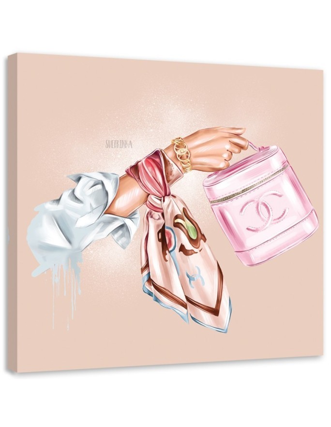 Modern glamour paintings - Paris hand with bag | FEEBY