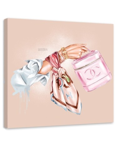 Modern glamour paintings - Paris hand with bag | FEEBY