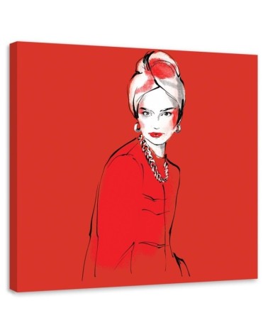 Canvas prints glamour - Red Woman Portrait Irina Sadykova | FEEBY