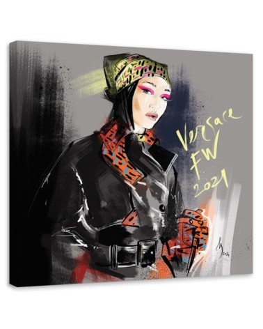 Canvas prints - Portrait Woman Fashion Black Irina Sadykova | FEEBY