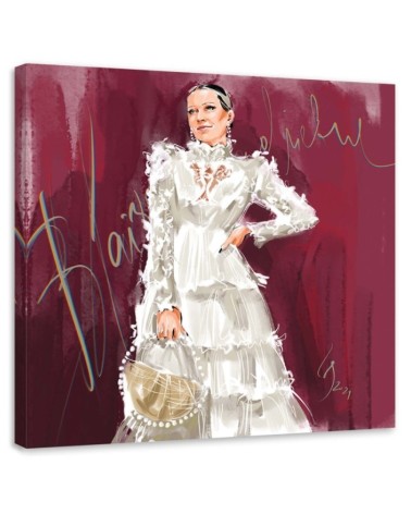 Wall art paintings - Dress Woman Fashion Pink Irina Sadykova | FEEBY