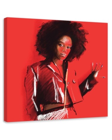 Murals Canvas prints - Versace Portrait Red Fashion Woman Irina Sadykova | FEEBY