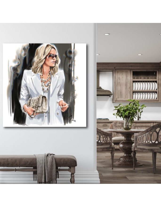 Obrazy na ścianę - Blond Kobieta Biel Moda Irina Sadykova | FEEBY