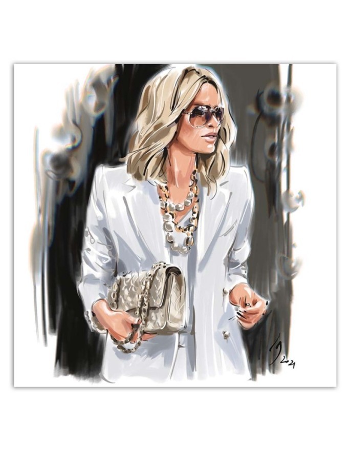 Obrazy na ścianę - Blond Kobieta Biel Moda Irina Sadykova | FEEBY