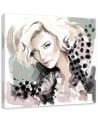 Stylowe obrazy - Kobieta Blond Twarz Futro Moda Irina Sadykova | FEEBY
