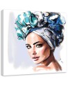Obrazy - Portret Piękna Kobieta Niebieskie Oczy Irina Sadykova | FEEBY
