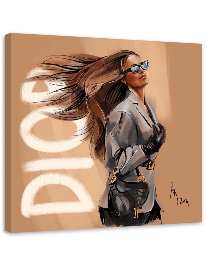 Obrazy glamour - Paryż Moda Kobieta Spacer Irina Sadykova | FEEBY