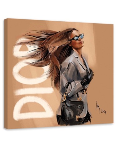 Glamour Canvas prints - Paris Fashion Woman Walk Irina Sadykova | FEEBY