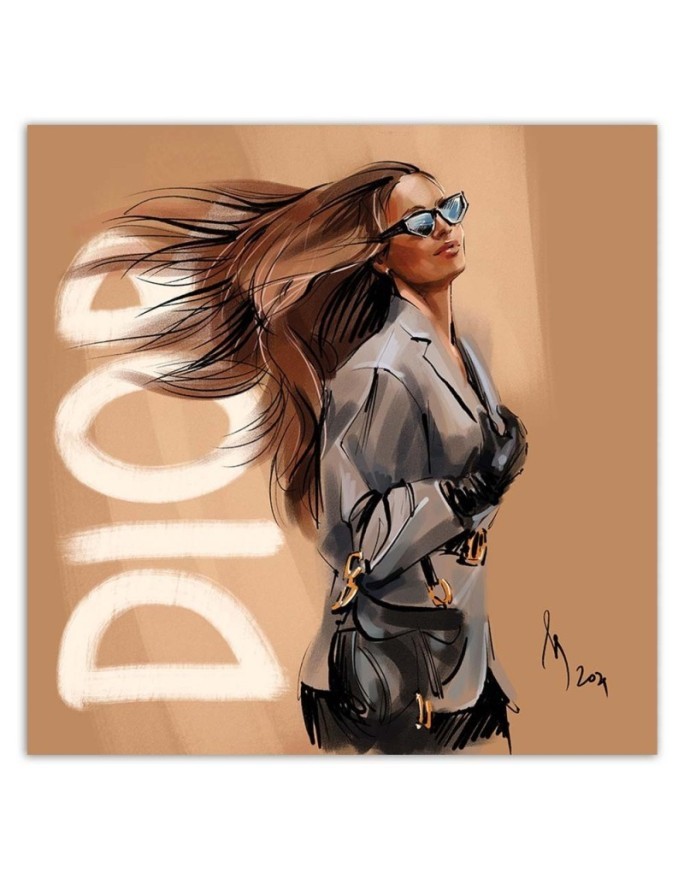 Glamour Canvas prints - Paris Fashion Woman Walk Irina Sadykova | FEEBY