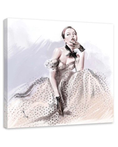 Fashion Canvas prints - Paris Woman Fashion Dress Elegance Irina Sadykova | FEEBY