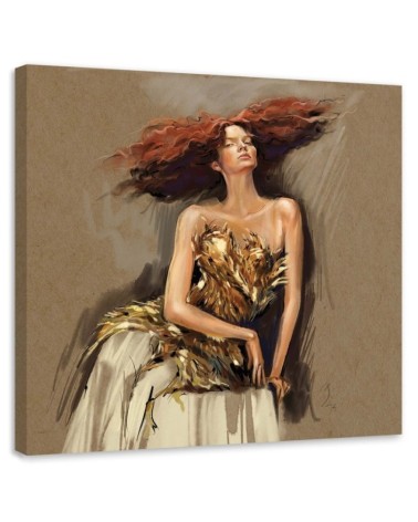 Glamour Canvas prints - Fashion Model Woman Redhead Irina Sadykova | FEEBY