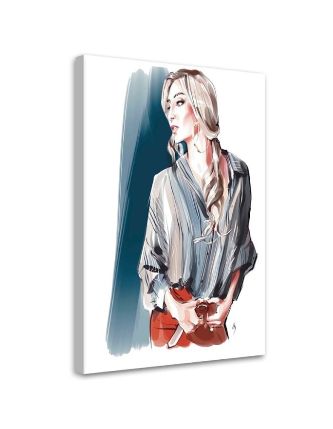 Modne obrazy - Piękna Kobieta Moda Blond Irina Sadykova | FEEBY