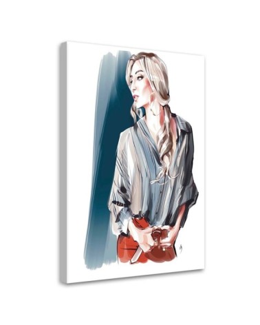 Fashion Canvas art - Beautiful Woman Fashion Blonde Irina Sadykova | FEEBY