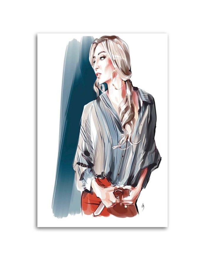 Fashion Canvas art - Beautiful Woman Fashion Blonde Irina Sadykova | FEEBY