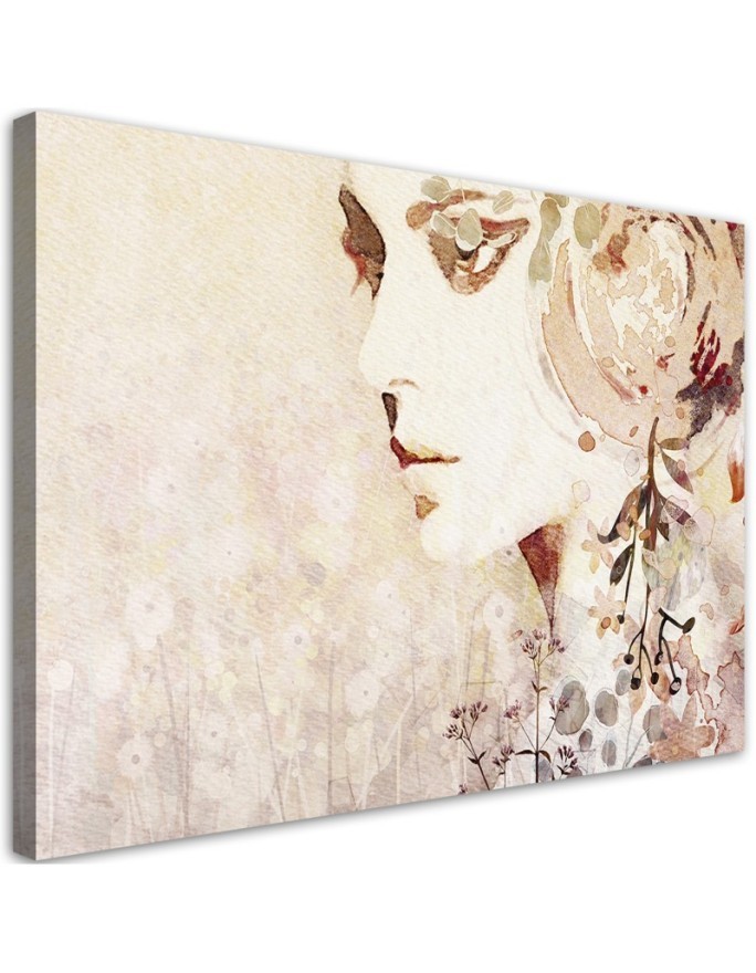 Modernes Wandbild - Frau Gesicht Abstrakt | Feeby