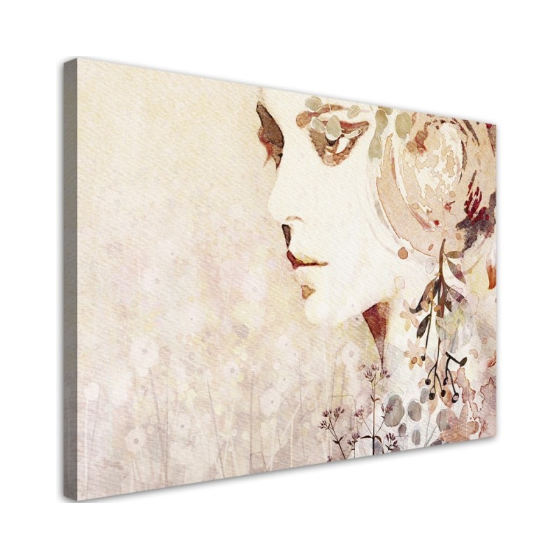 Modernes Wandbild - Frau Gesicht Abstrakt | Feeby