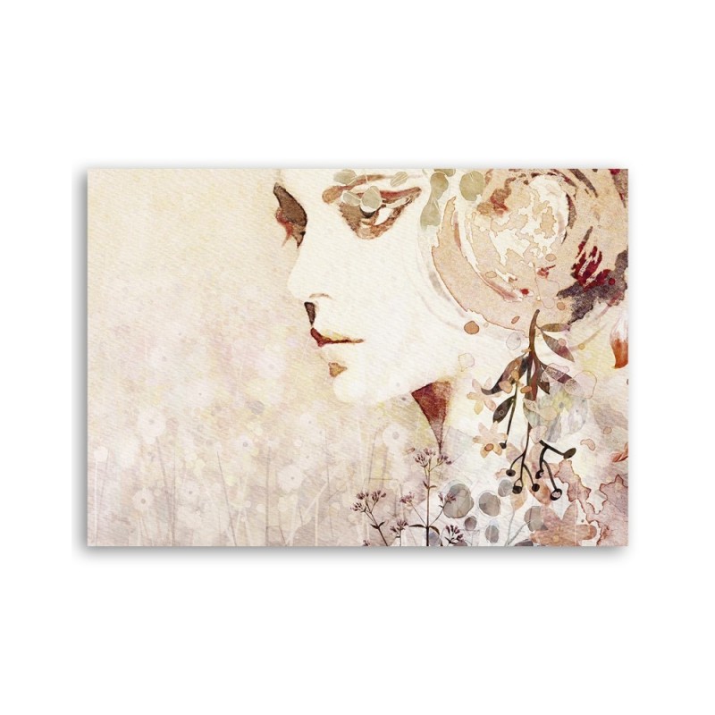 Modernes Wandbild - Frau Gesicht Abstrakt | Feeby