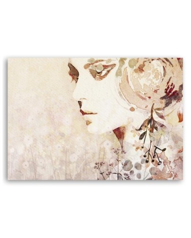 Modernes Wandbild - Frau Gesicht Abstrakt | Feeby