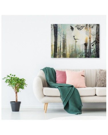 Bild auf Leinwand - Frau Abstrakt Gesicht | Feeby