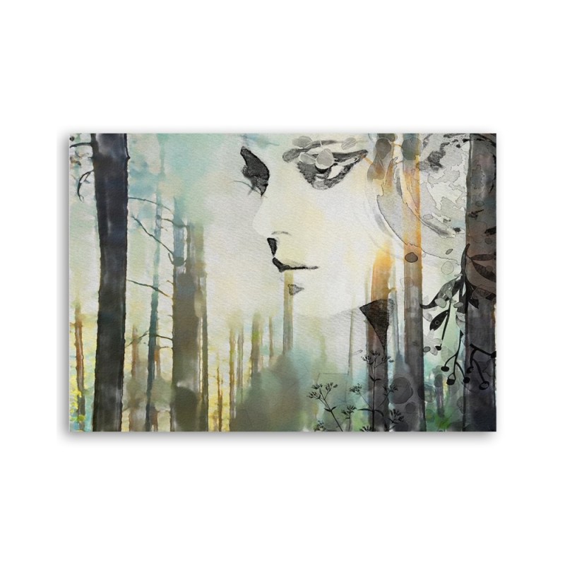 Bild auf Leinwand - Frau Abstrakt Gesicht | Feeby