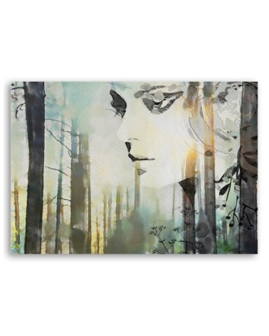 Bild auf Leinwand - Frau Abstrakt Gesicht | Feeby