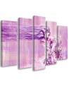 Canvas print for bedroom 5 parts - Woman with long hair | FEEBY