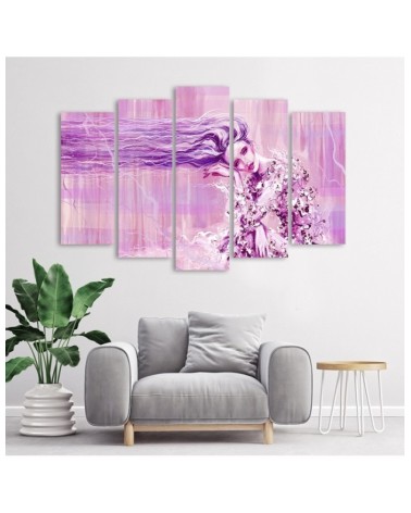 Modernes Wandbild - Eine Frau mit langen Haaren | Feeby