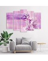 Canvas print for bedroom 5 parts - Woman with long hair | FEEBY