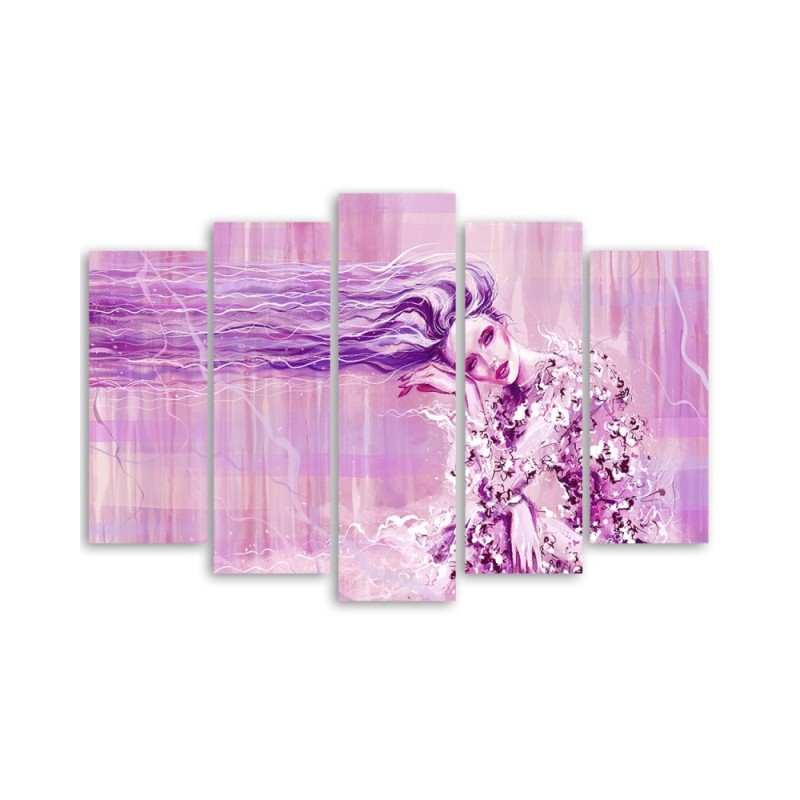 Modernes Wandbild - Eine Frau mit langen Haaren | Feeby