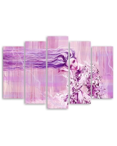 Modernes Wandbild - Eine Frau mit langen Haaren | Feeby