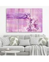 Canvas print for living room triptych - Woman with long hair | FEEBY