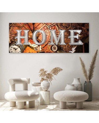 Modernes Wandbild - Hausbeschriftungen und Retro-Uhren | Feeby