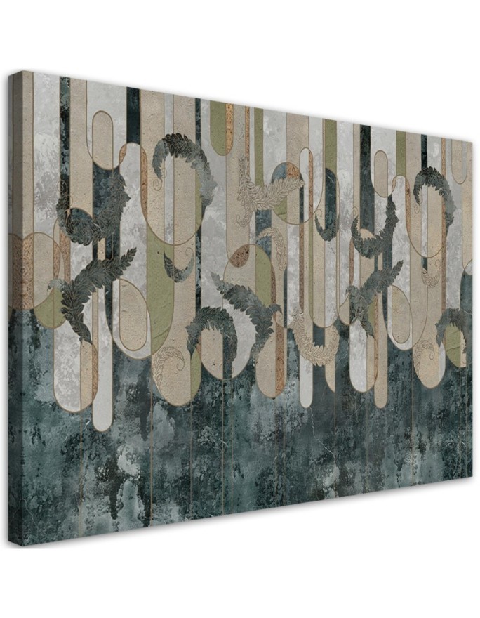 Leinwandbild - Boho Pflanzen Abstrakt | Feeby