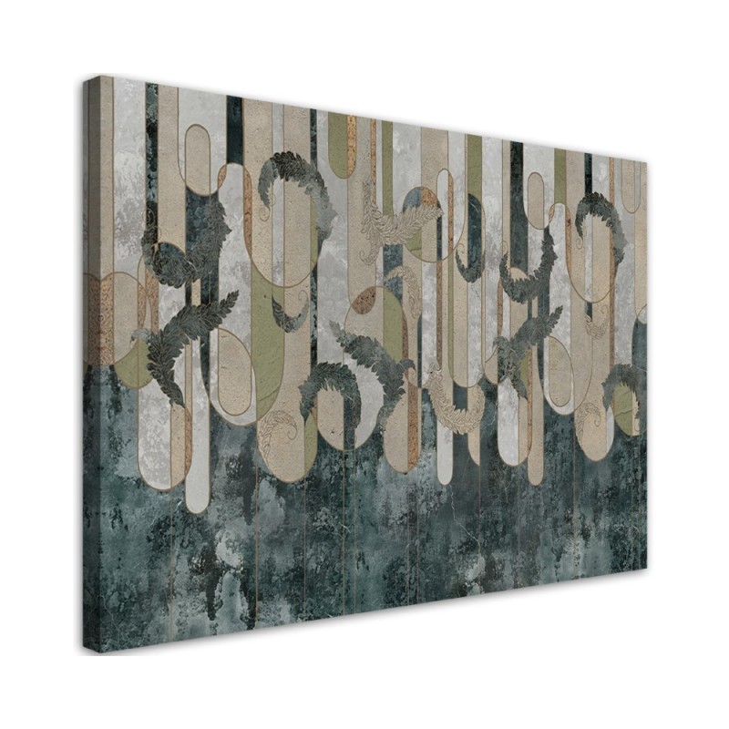 Leinwandbild - Boho Pflanzen Abstrakt | Feeby