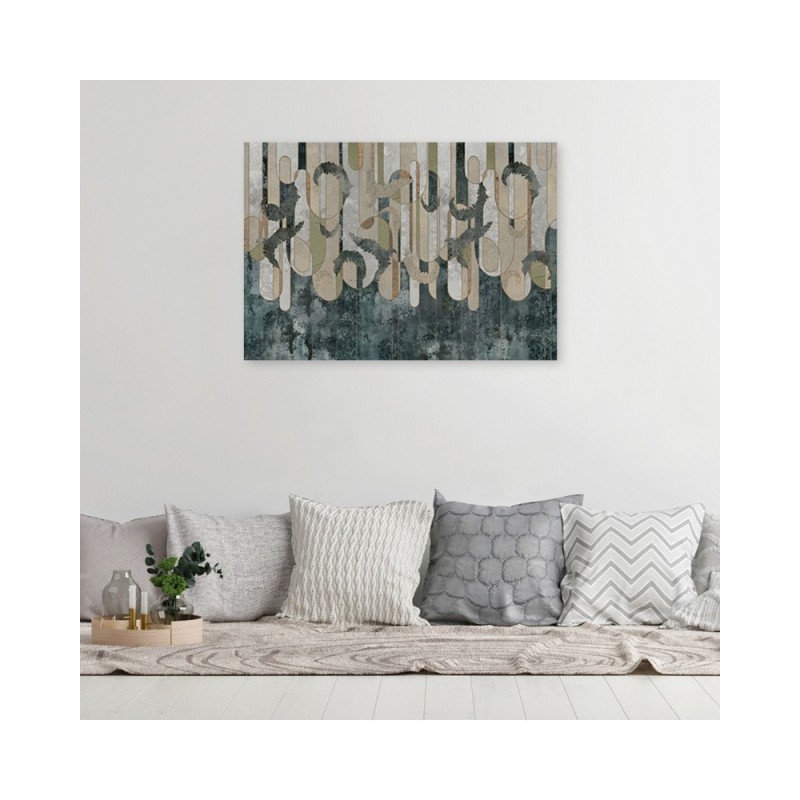 Leinwandbild - Boho Pflanzen Abstrakt | Feeby