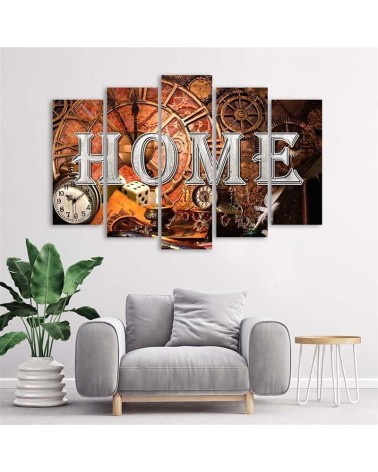 Leinwandbild modern - Home Retro Vintage Aufschrift | Feeby