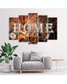 Canvas print for the home - Retro clocks and Home sign | FEEBY
