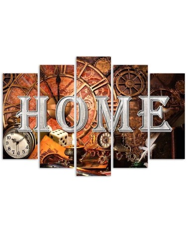 Leinwandbild modern - Home Retro Vintage Aufschrift | Feeby