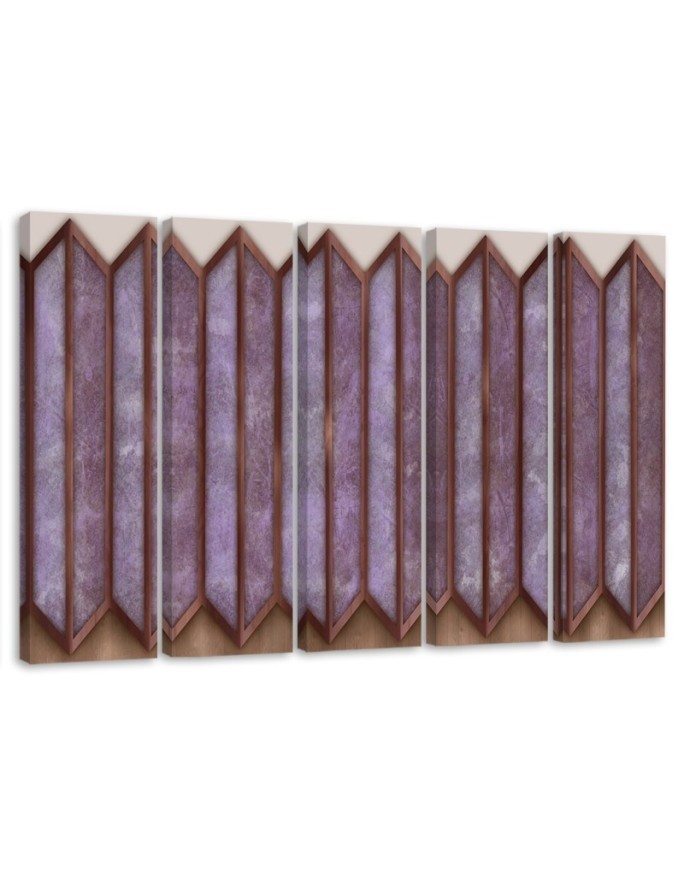 Dekoratives Leinwandbild - Buntes 3D -Fenster | Feeby